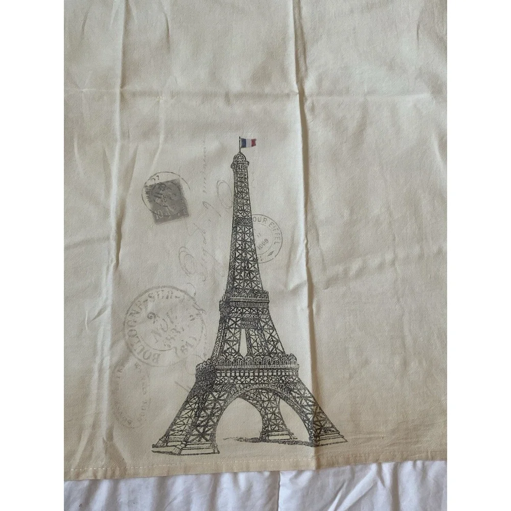 New Paris Eiffel Tower Cotton Dish Tea Towel & Vintage Keychain